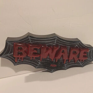 Halloween Beware Door Greeter Take one limited Ligh Up Plays Music 2006